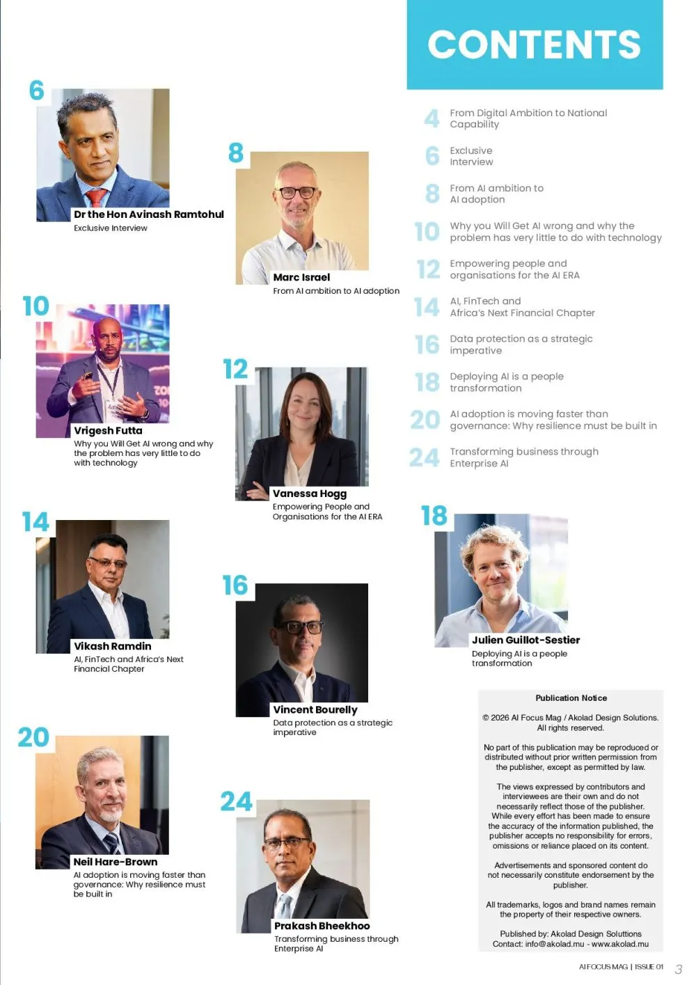 AI Focus Magazine, August 2026 — page 3