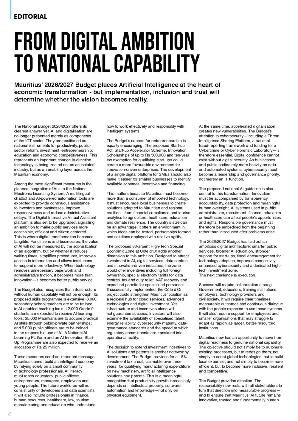 AI Focus Magazine, August 2026 — page 4